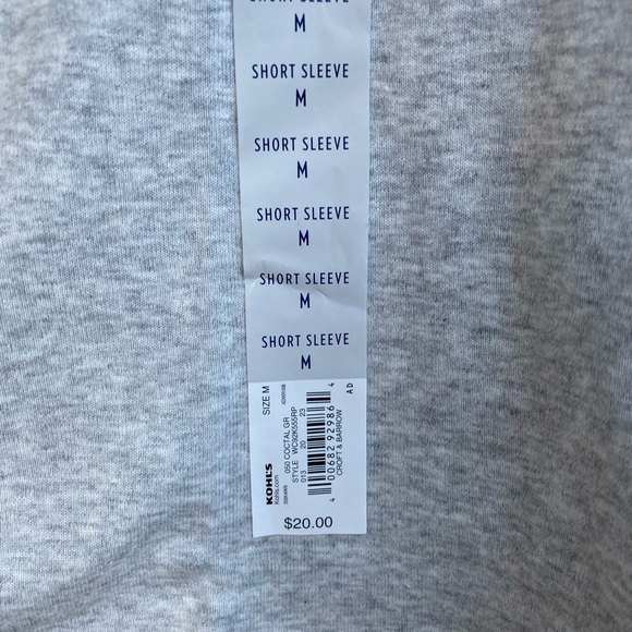 NWT! Sparkly cocktail design gray tee - Picture 4 of 5